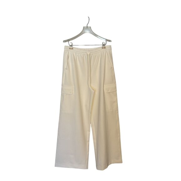 Athleta Pants - Athleta Promenade Cargo Pant size Medium Magnolia White, Elastic Waist & Pockets
